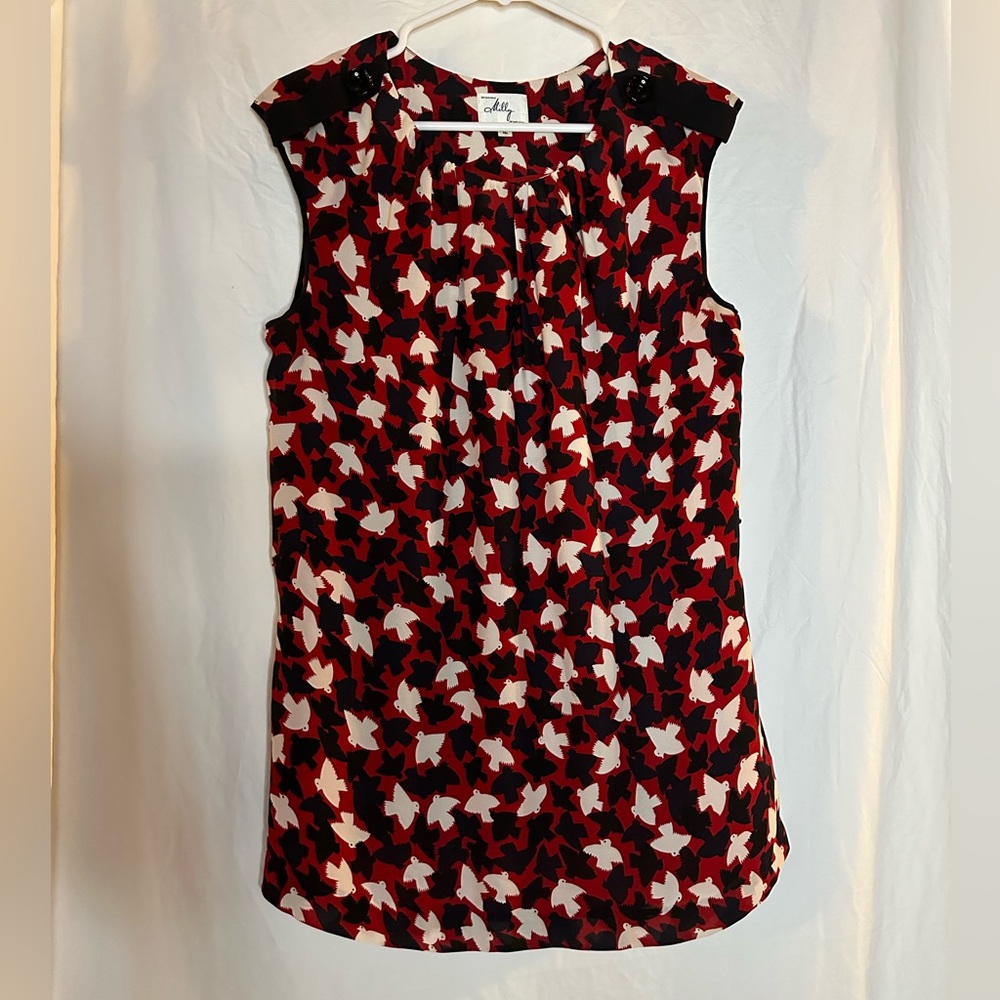 Milly bird print blouse - like new condition
